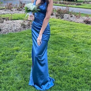 Shimmer blue prom dress by B Darling size 5/6